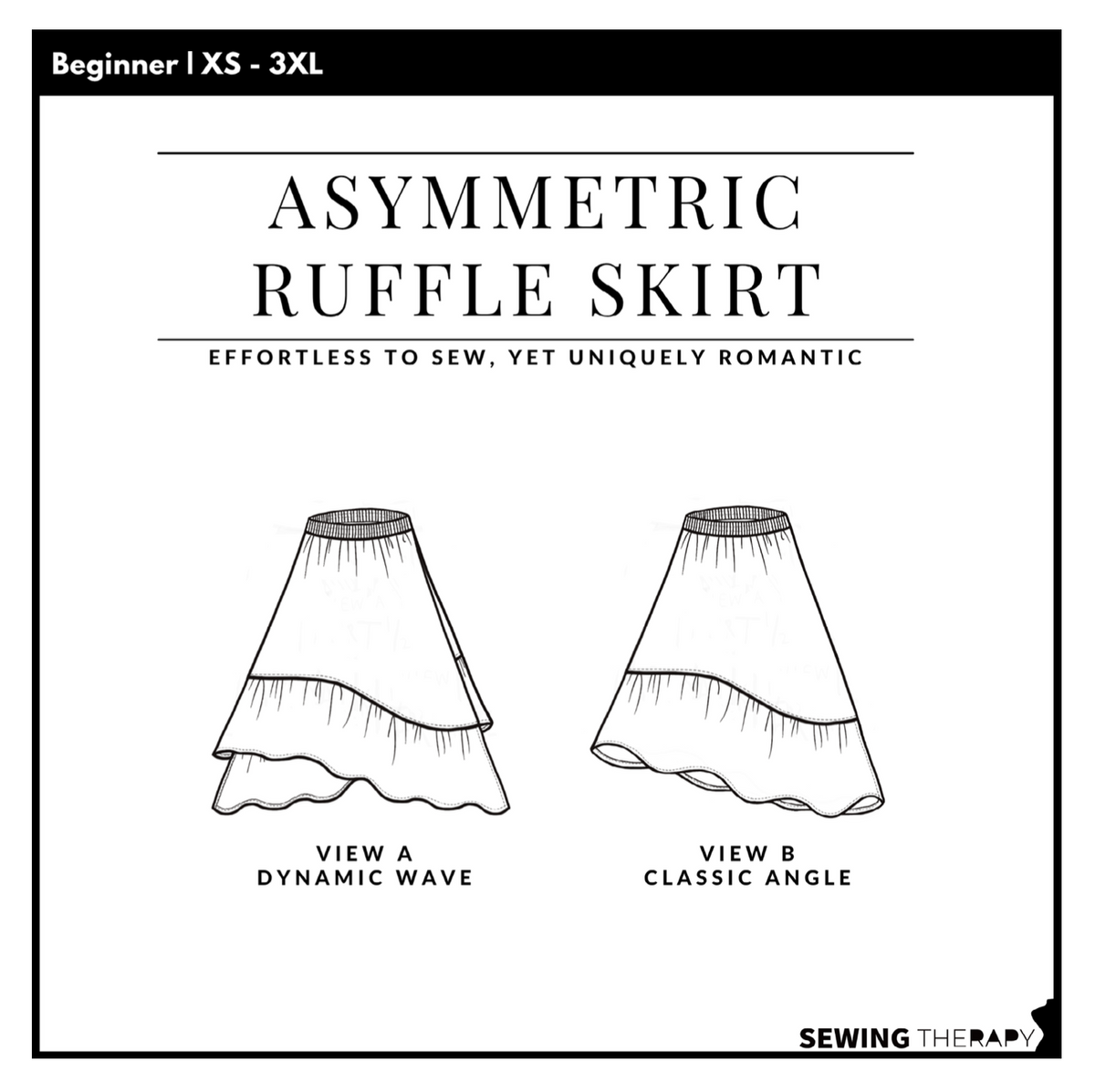 Sewing Therapy Asymmetric Ruffle Skirt