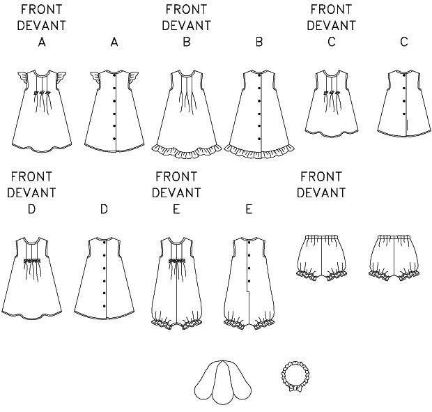 Butterick Baby Outfits B3405