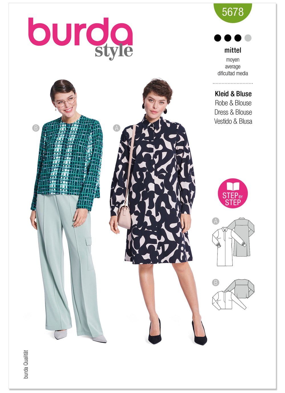 Burda Misses' Dress and Blouse 5678