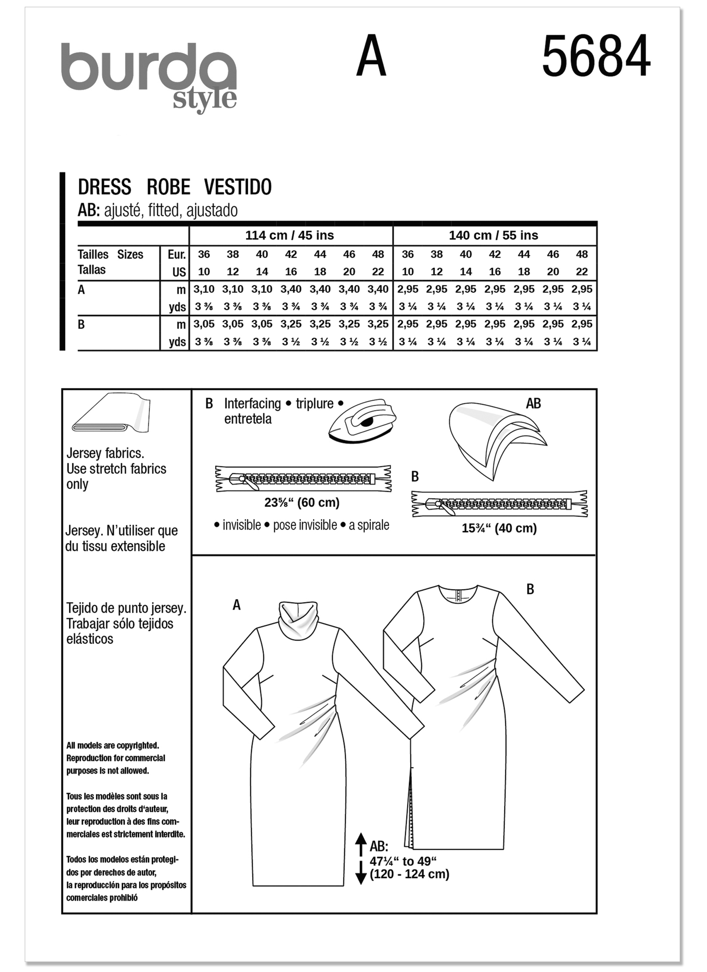 Burda Misses' Dresses 5684