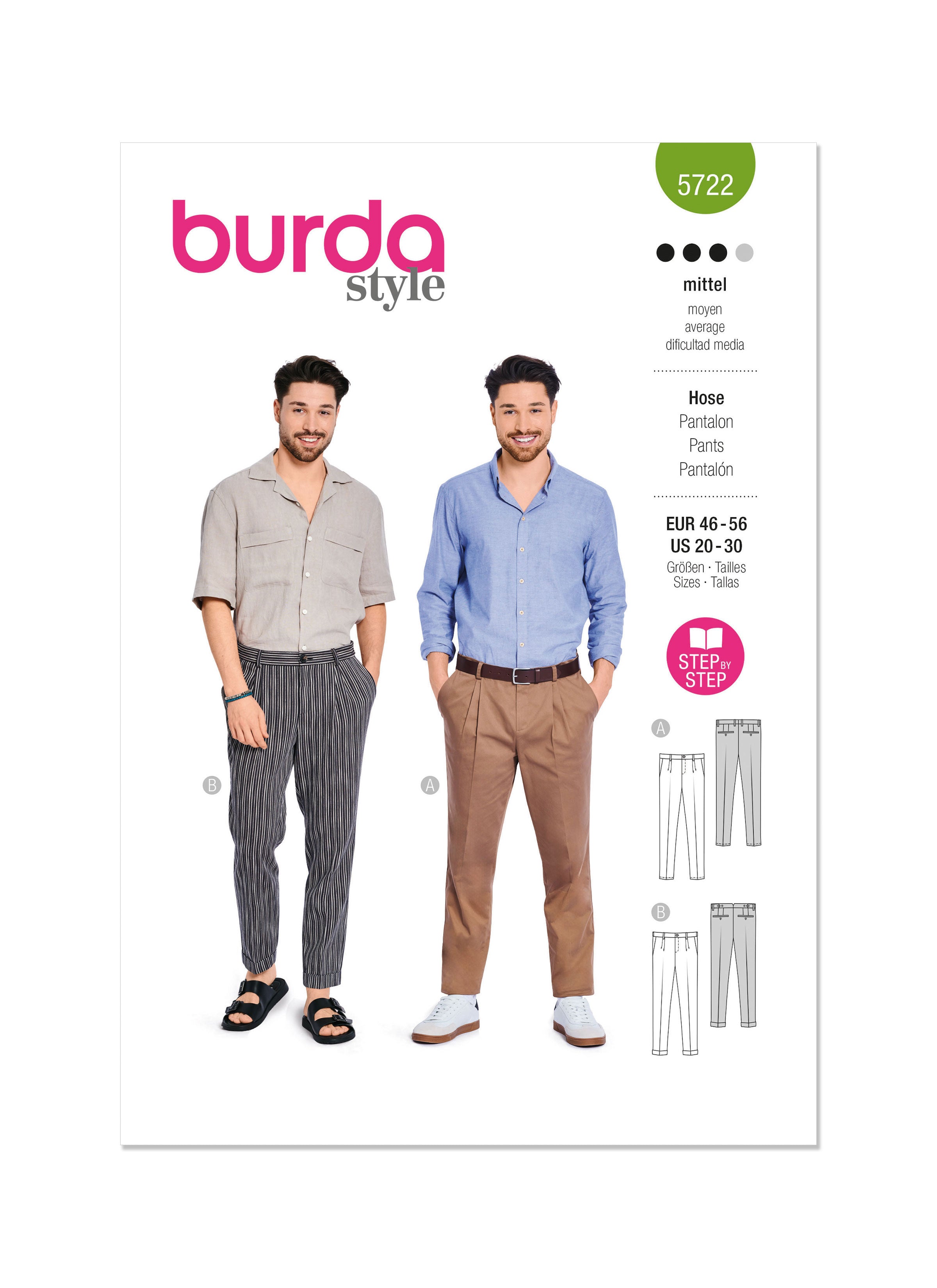 Burda Men's Trousers 5722