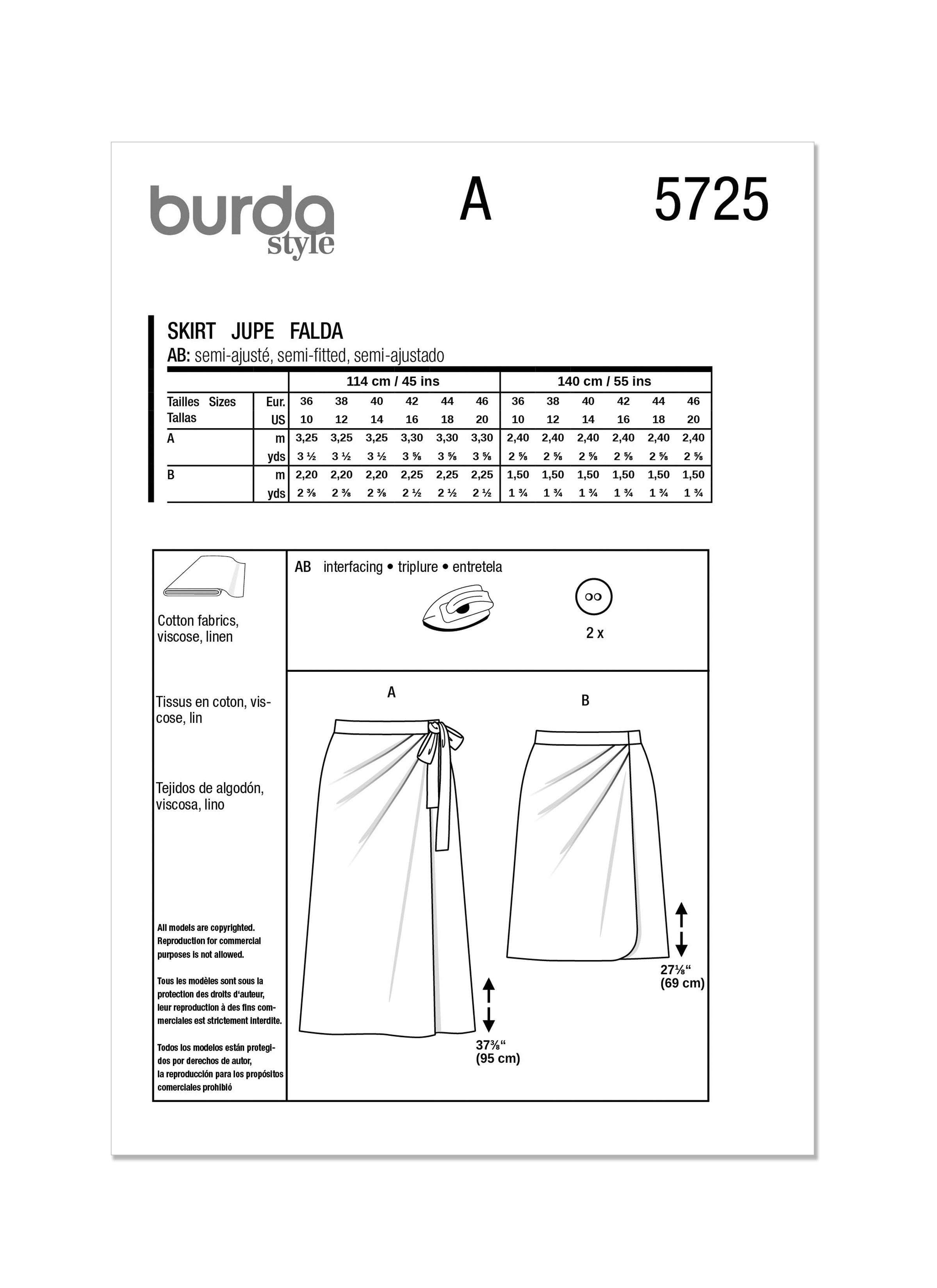 Burda Skirt 5725