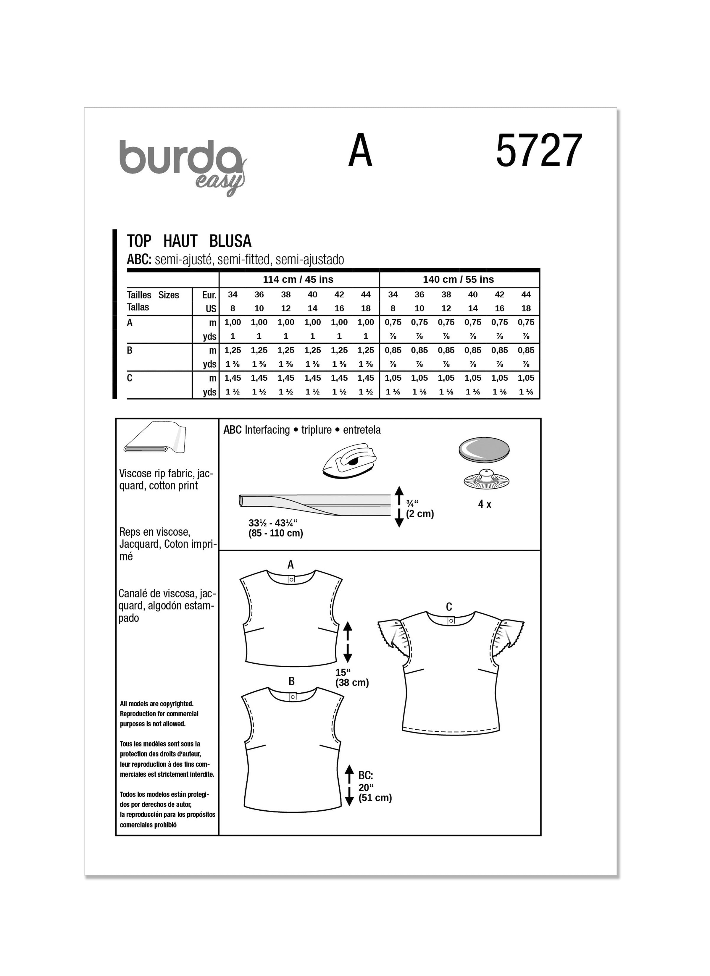 Burda Tops 5727