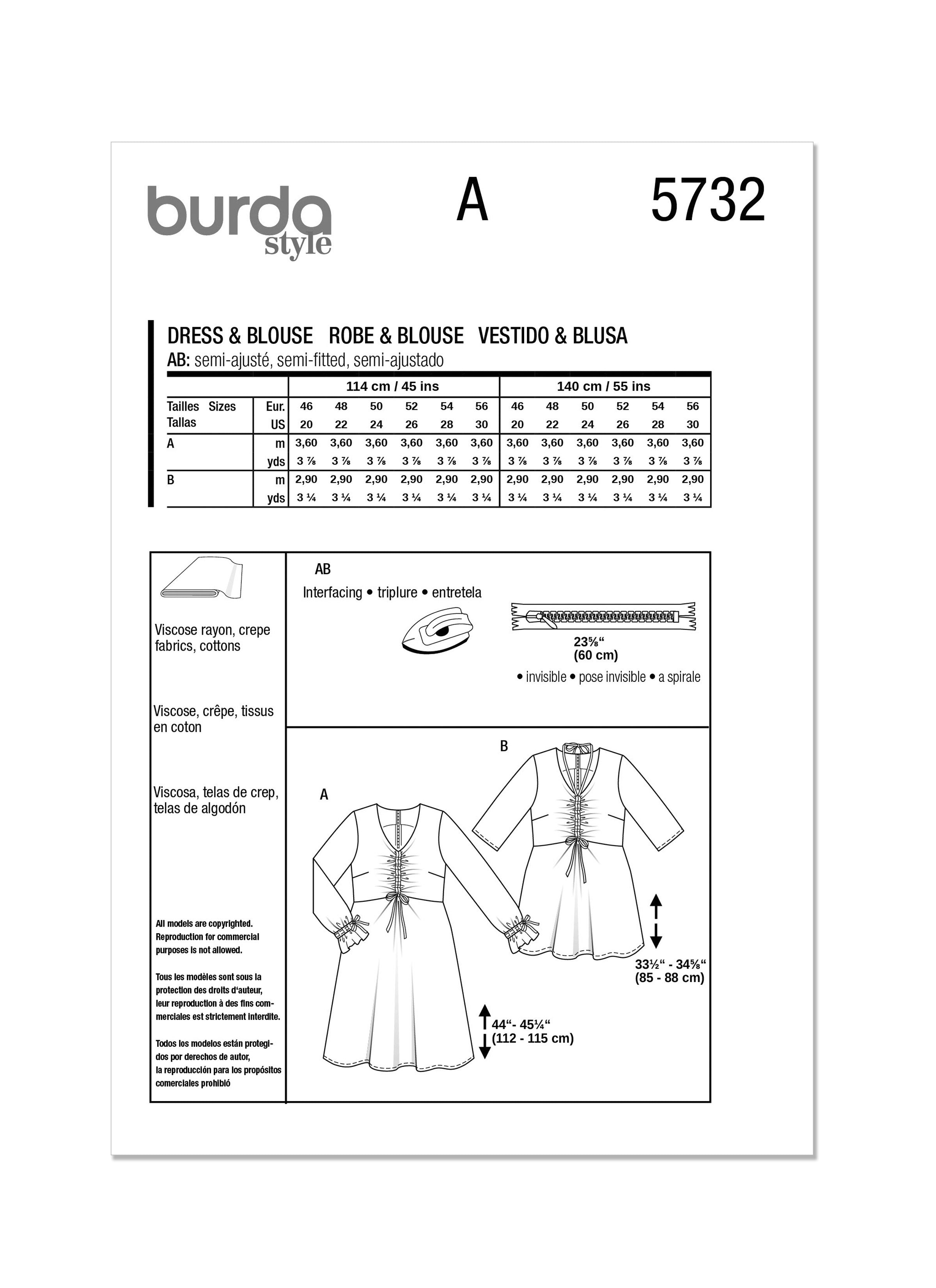 Burda Dress and Blouse 5732