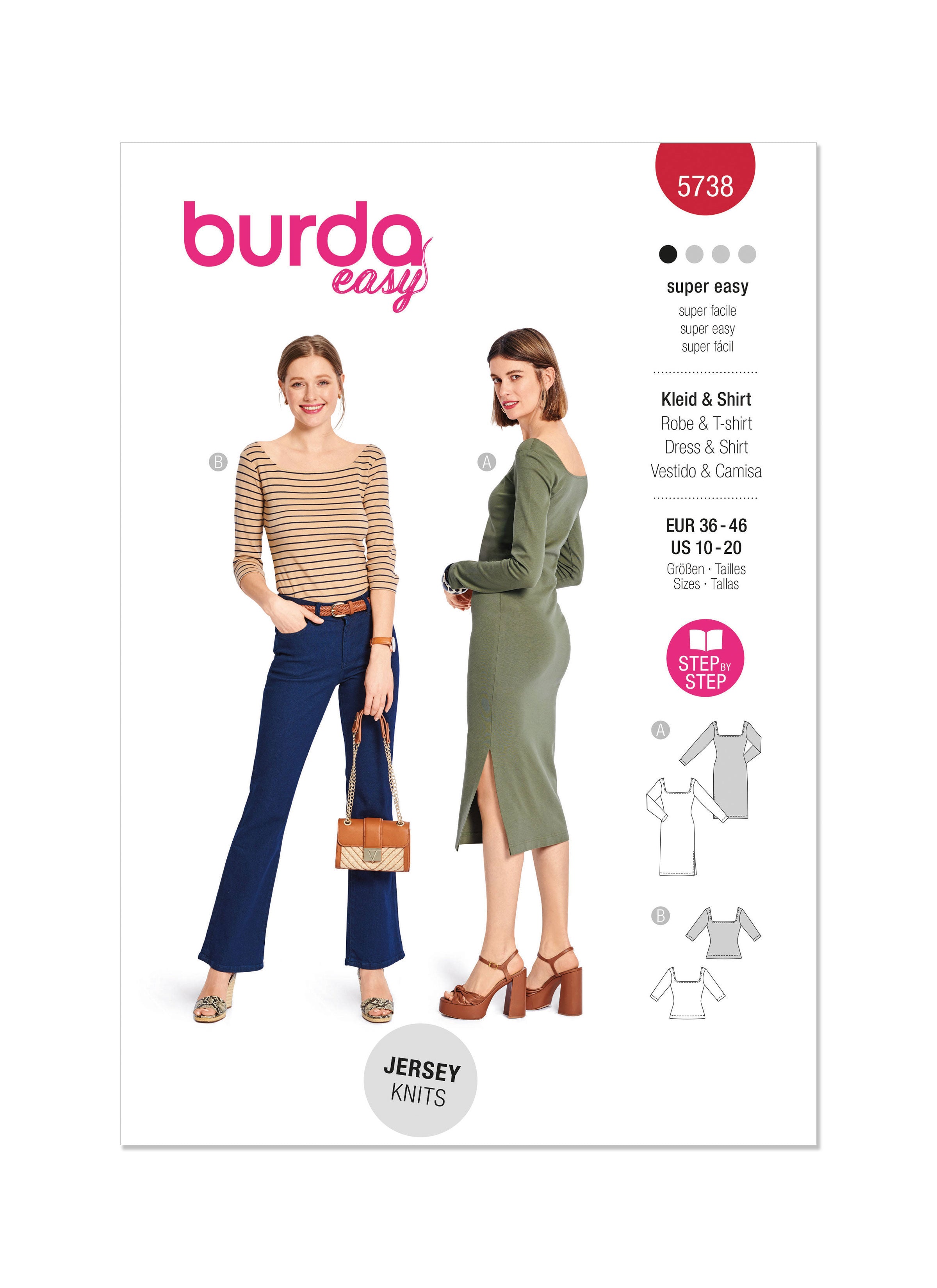 Burda 5738 Dress and T-Shirt