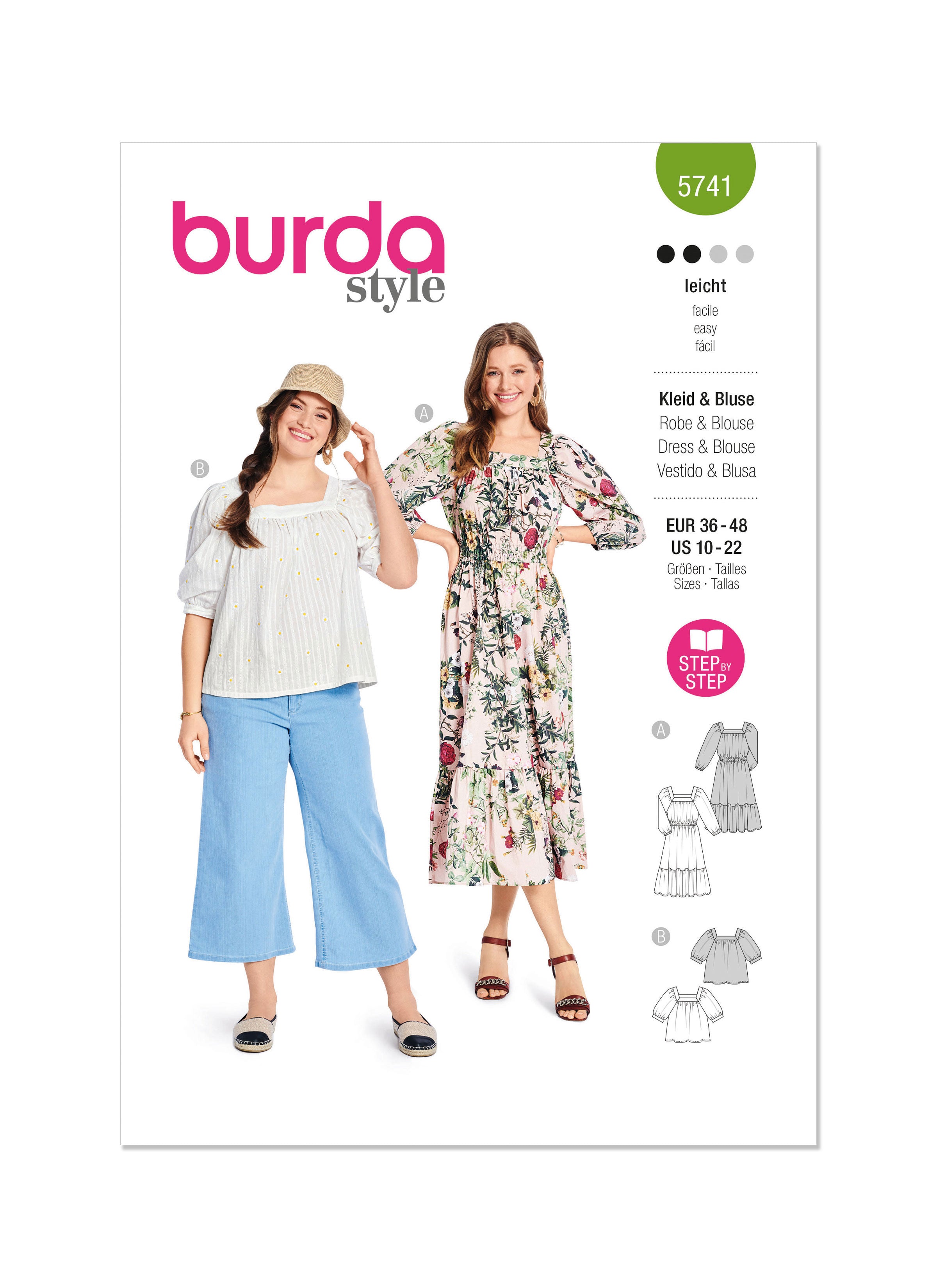 Burda 5741 Blouse and Dress