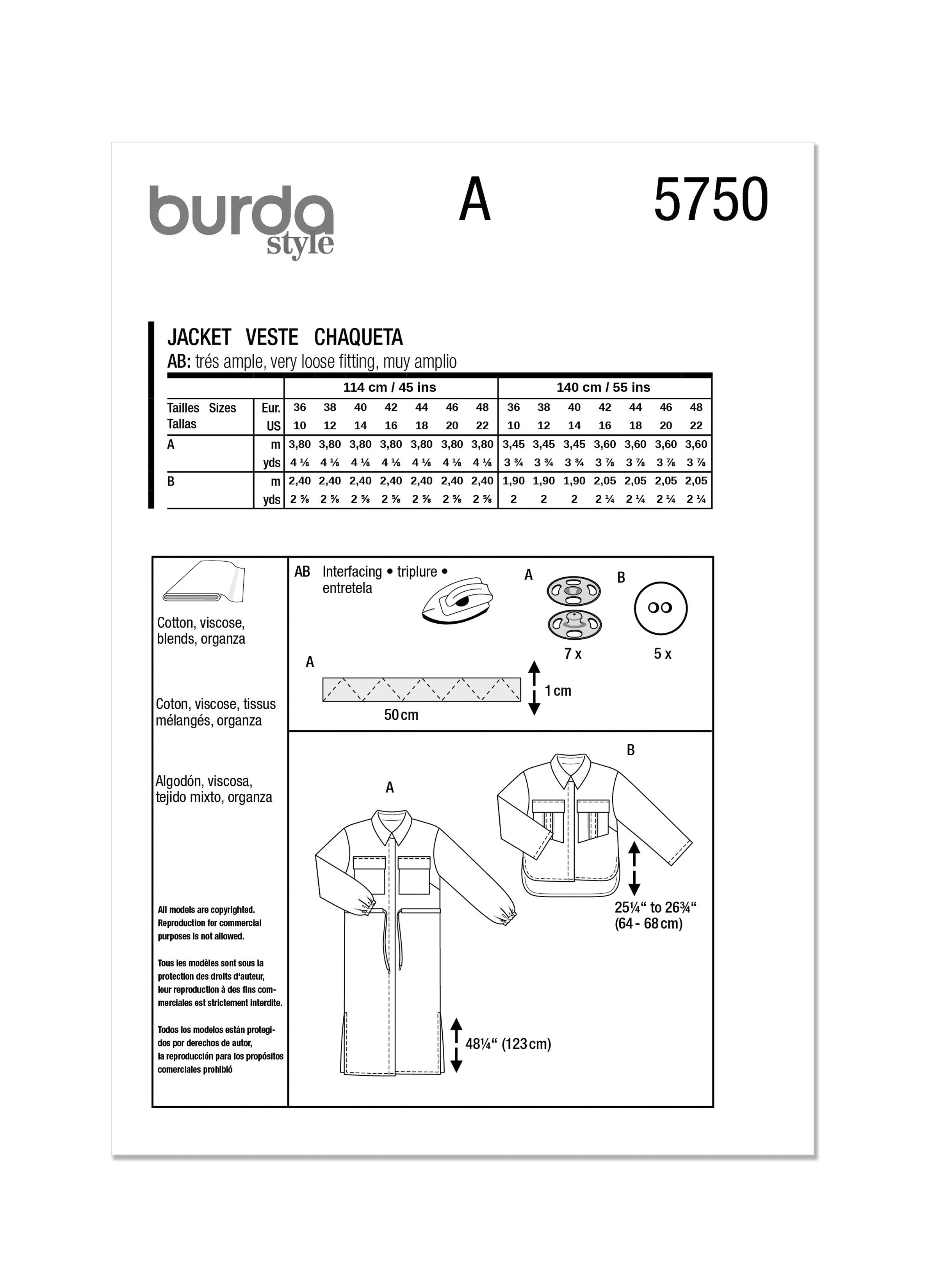 Burda Jacket 5750