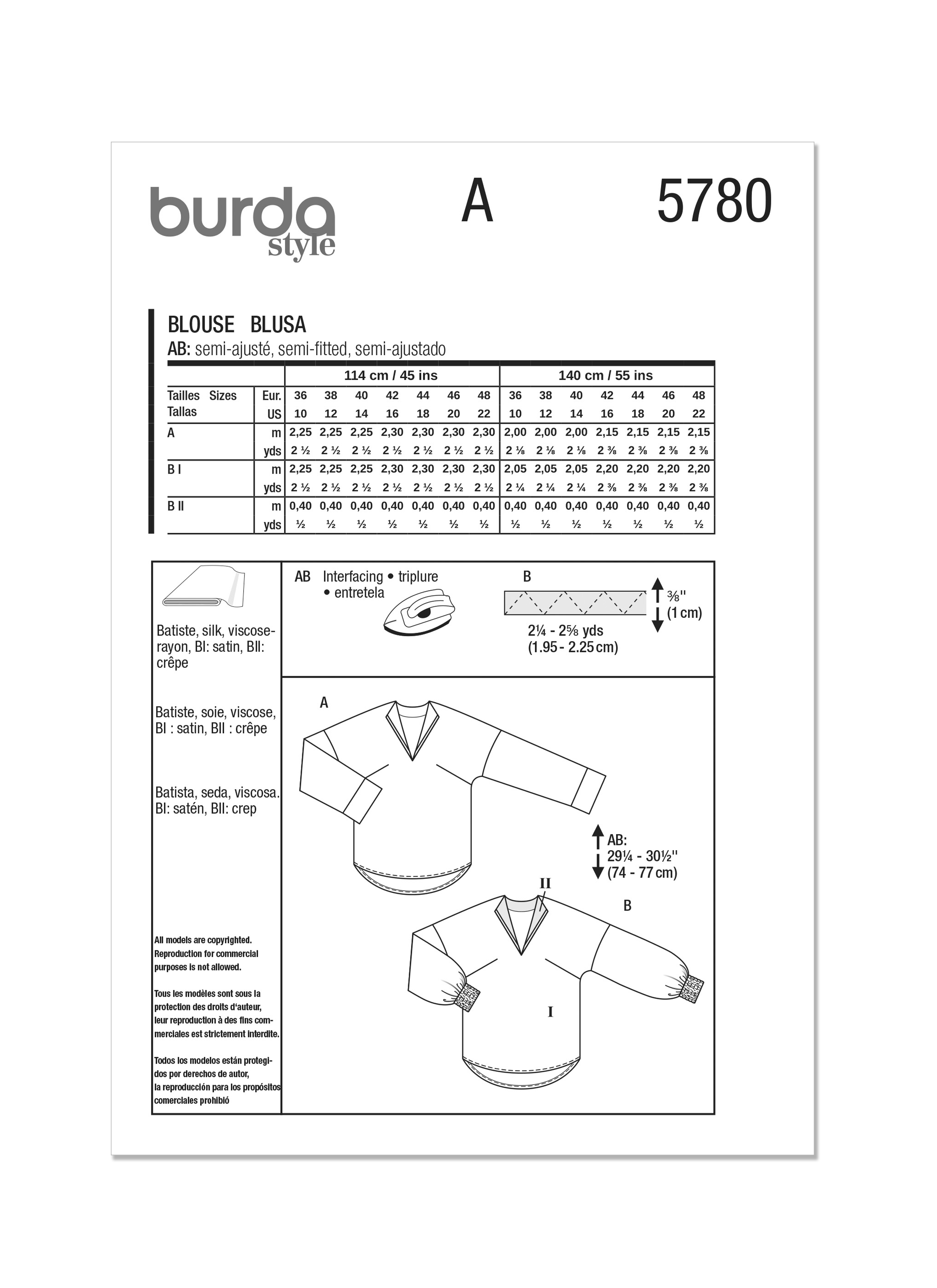 Burda Blouses 5780