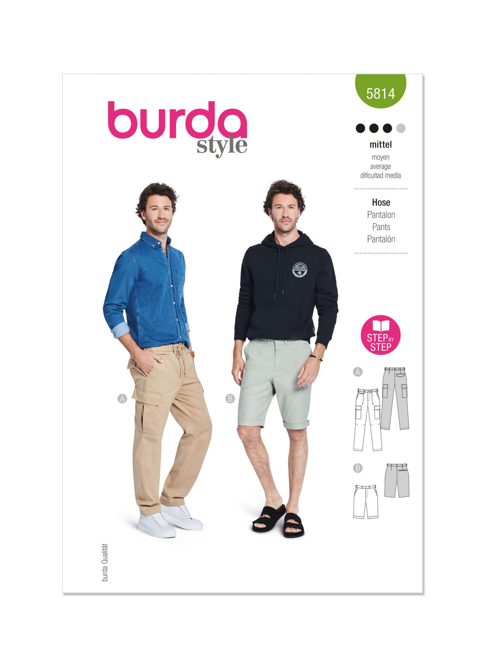 Burda Men's Trousers & Shorts 5814