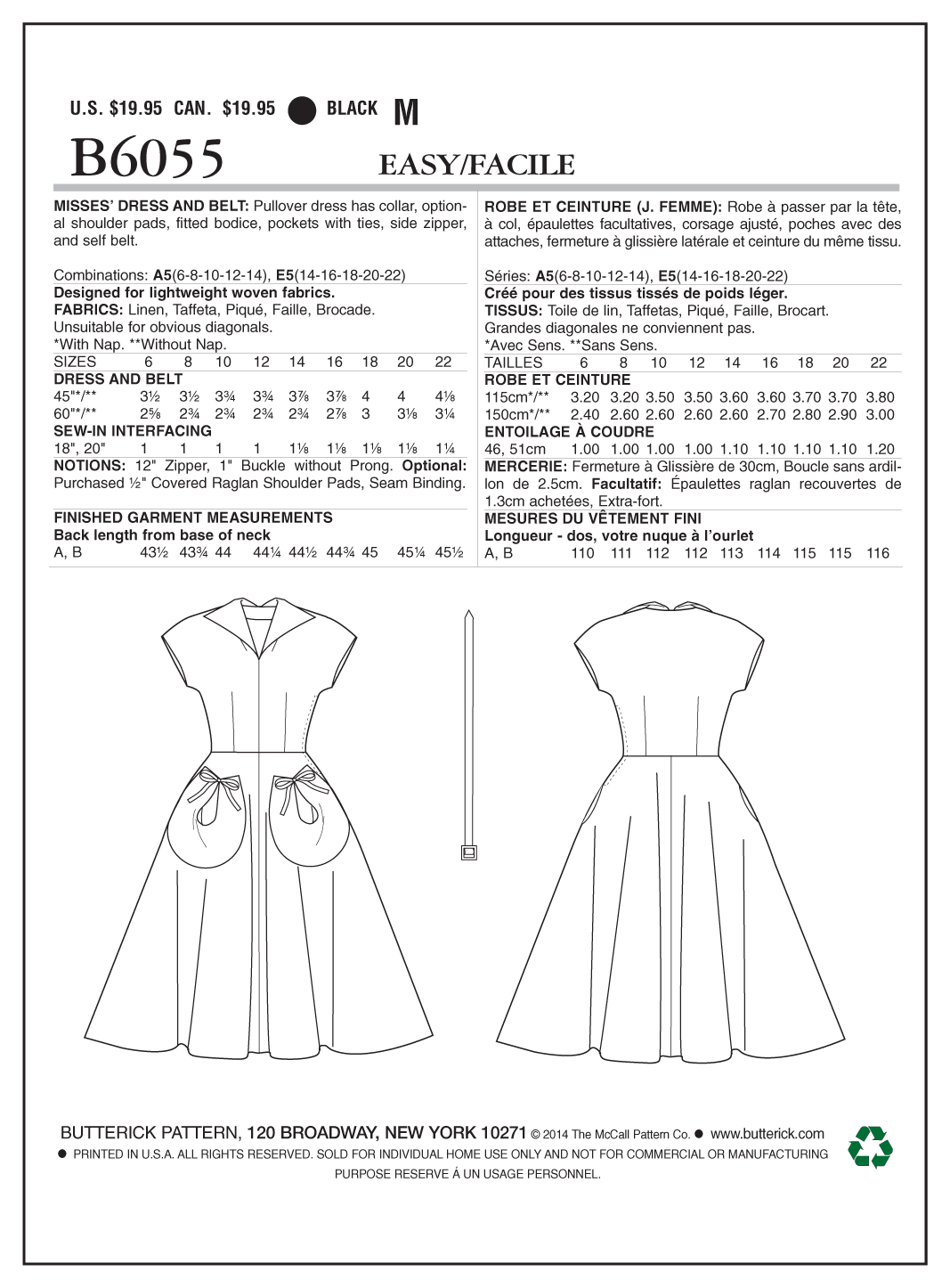 Butterick Dress B6055