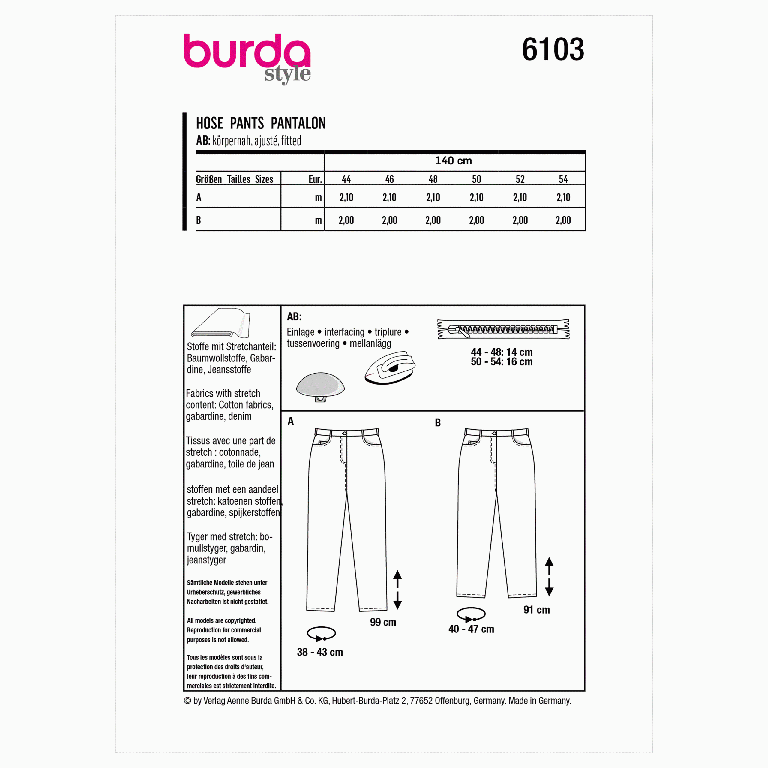 Burda Trousers 6103