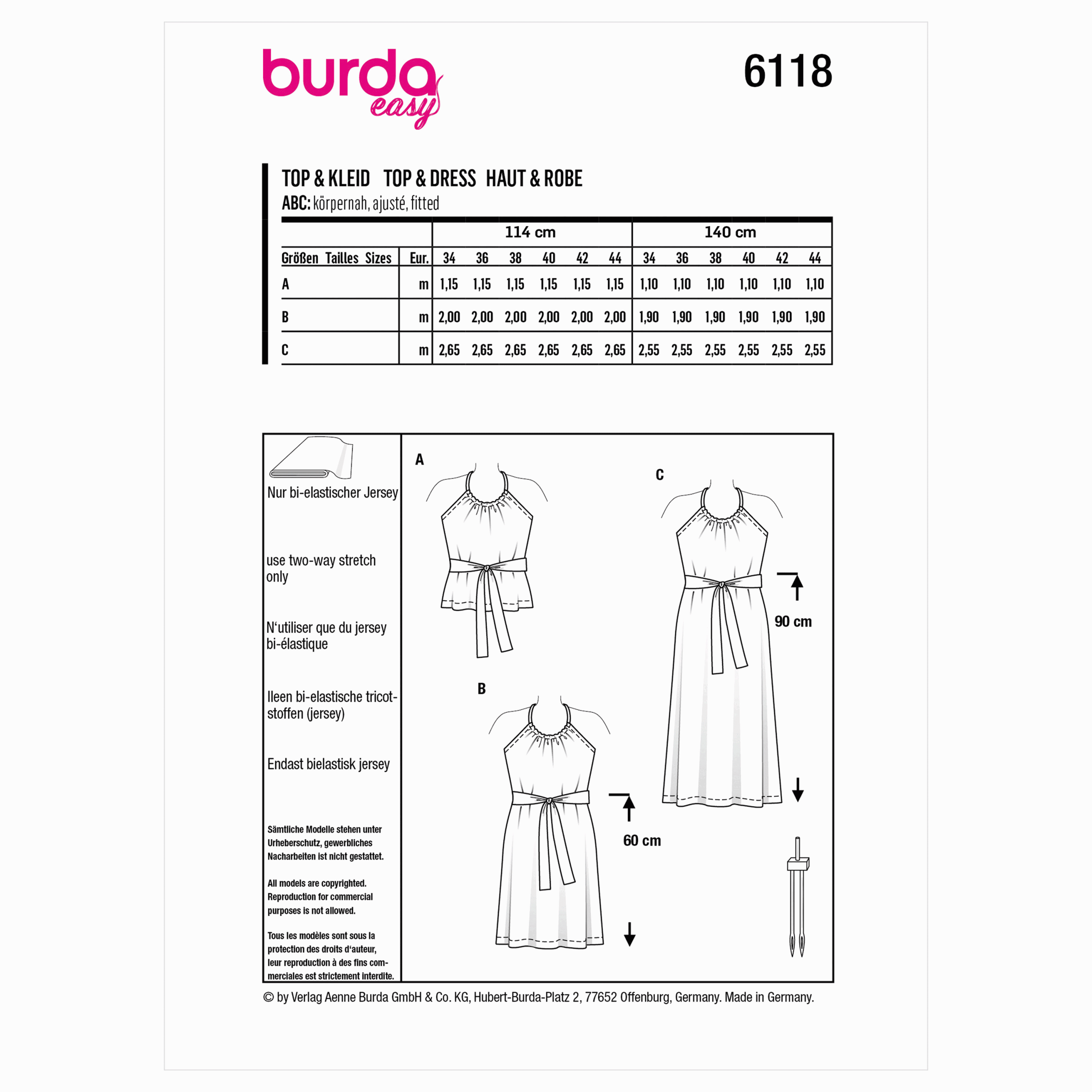 Burda Wrap Top and Dress 6118