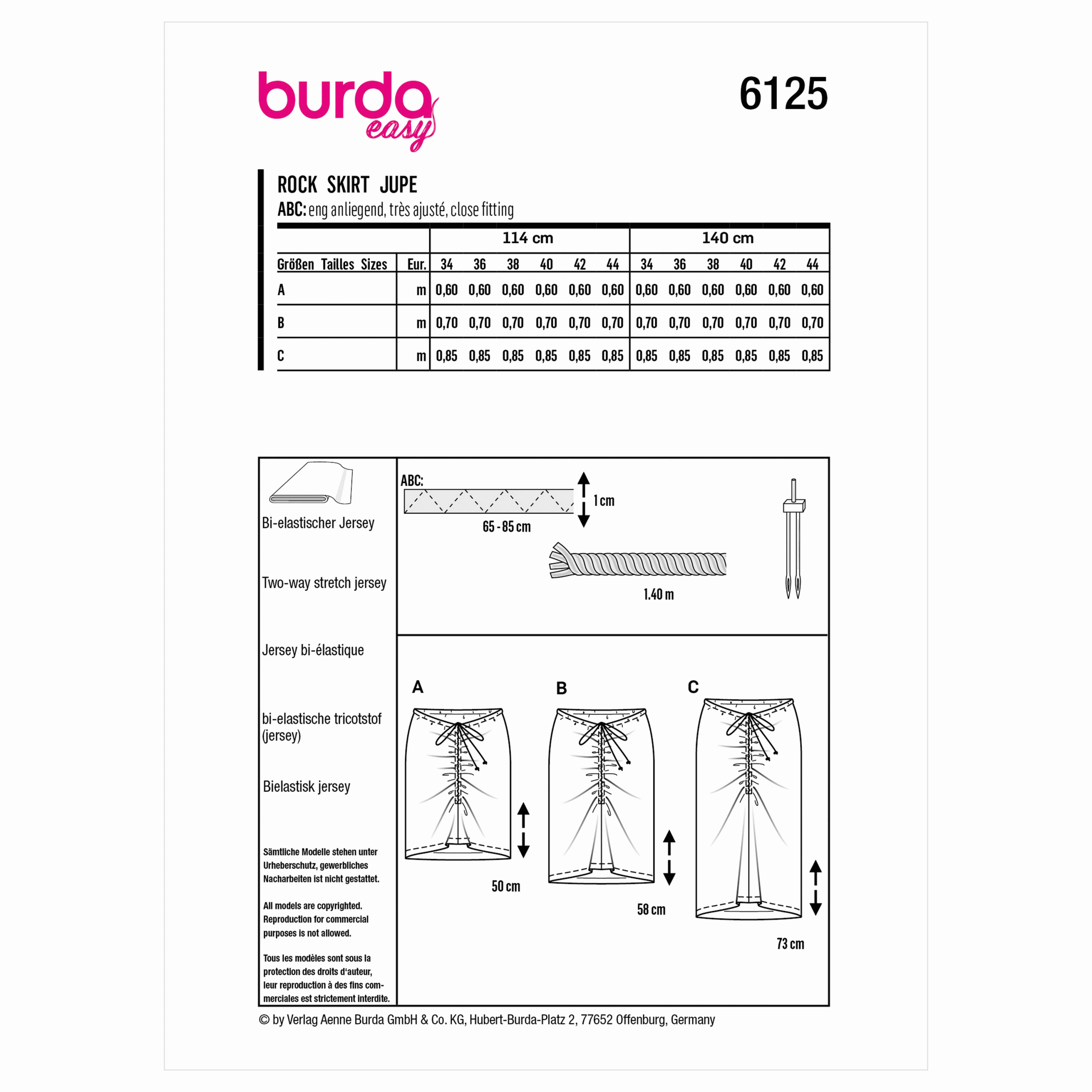 Burda Skirts 6125