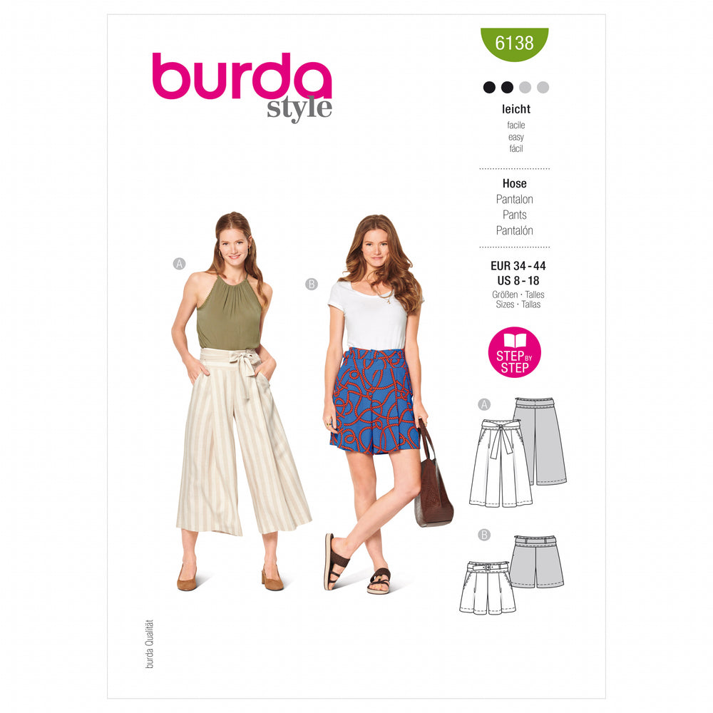 Burda Culottes or Shorts 6138