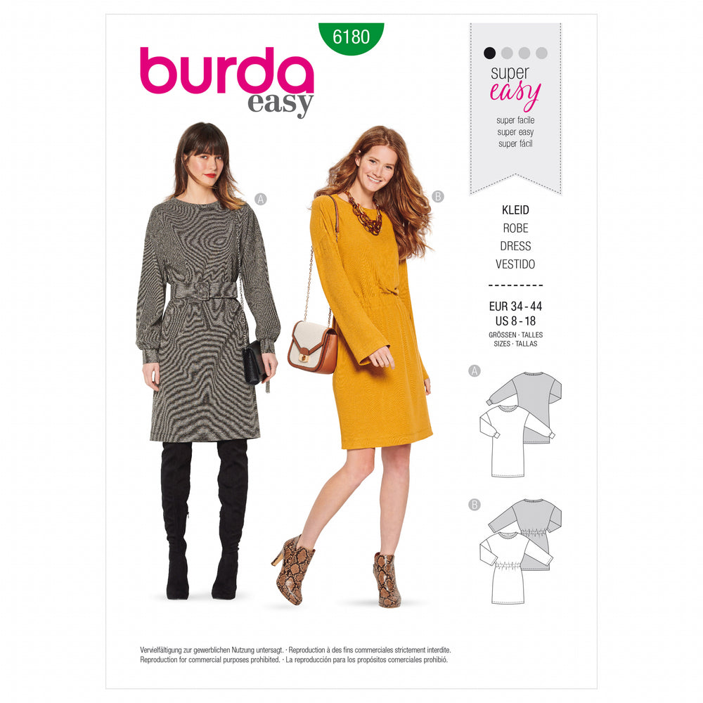 Burda Sweater Dress 6180