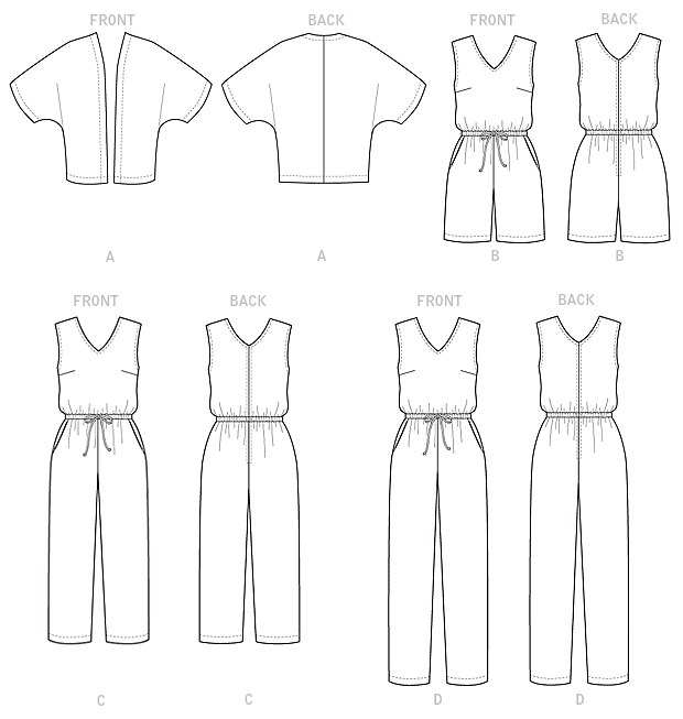 Butterick Robe and Jumpsuit B6224