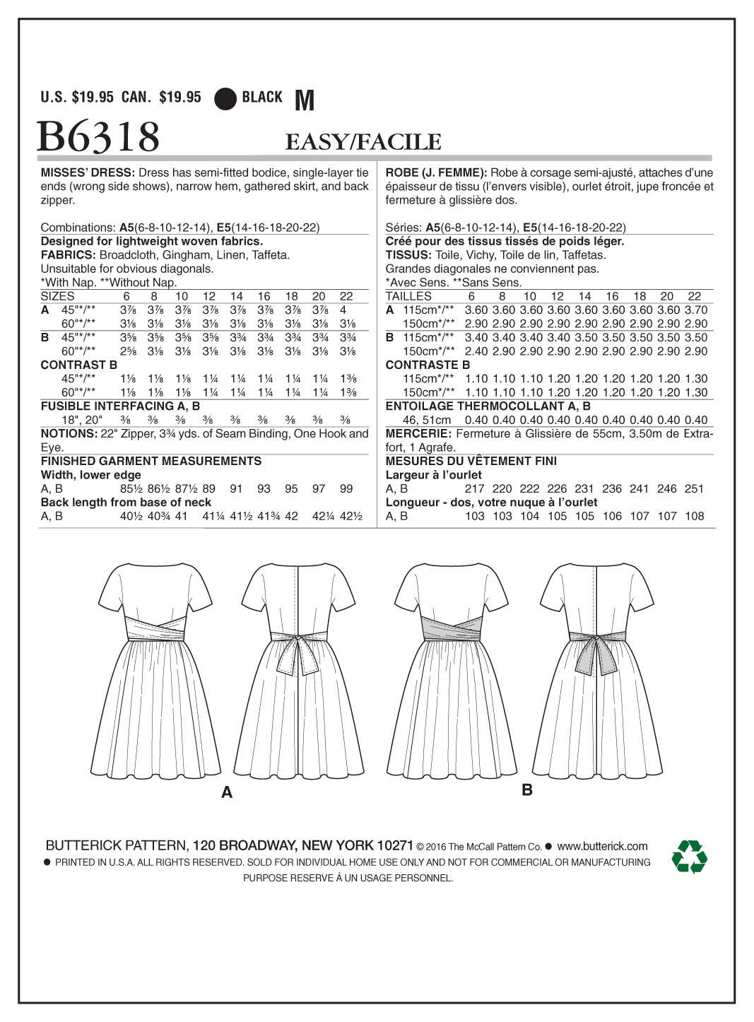 Butterick Dress B6318