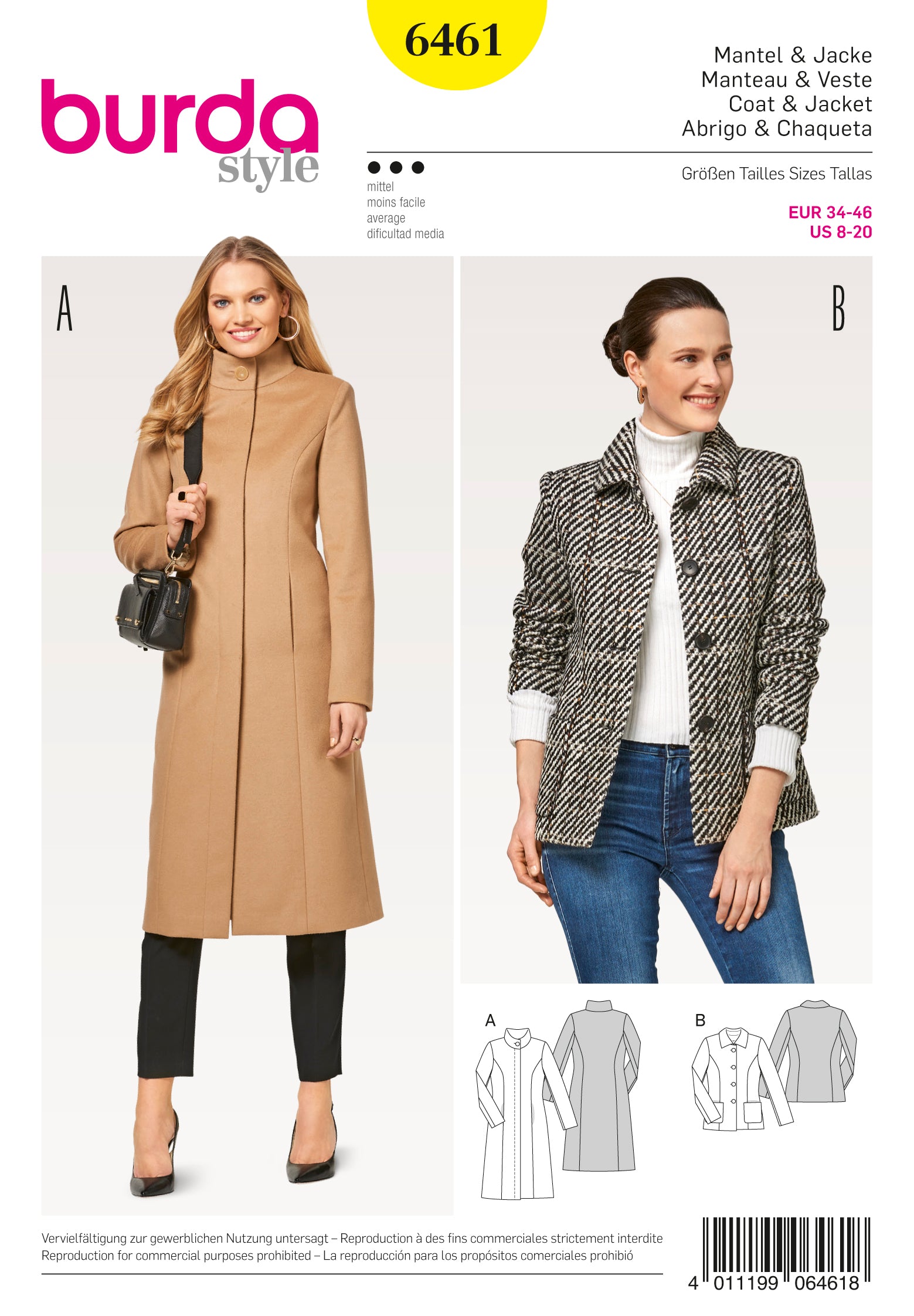 Burda Coat and Jacket 6461