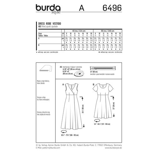 Burda Dresses 6496