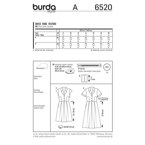 Burda Dresses 6520