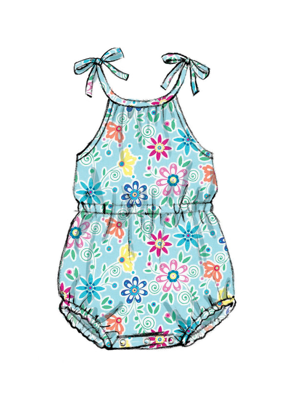 Butterick Baby Romper, Dress, Panties B6549