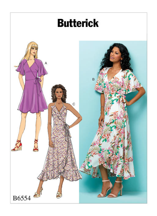 Butterick Wrap Dresses B6554