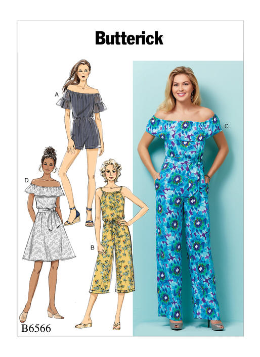 Butterick Dress, Romper and Jumpsuit B6566