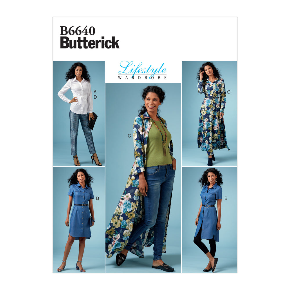 Butterick Top, Dresses and Trousers B6640