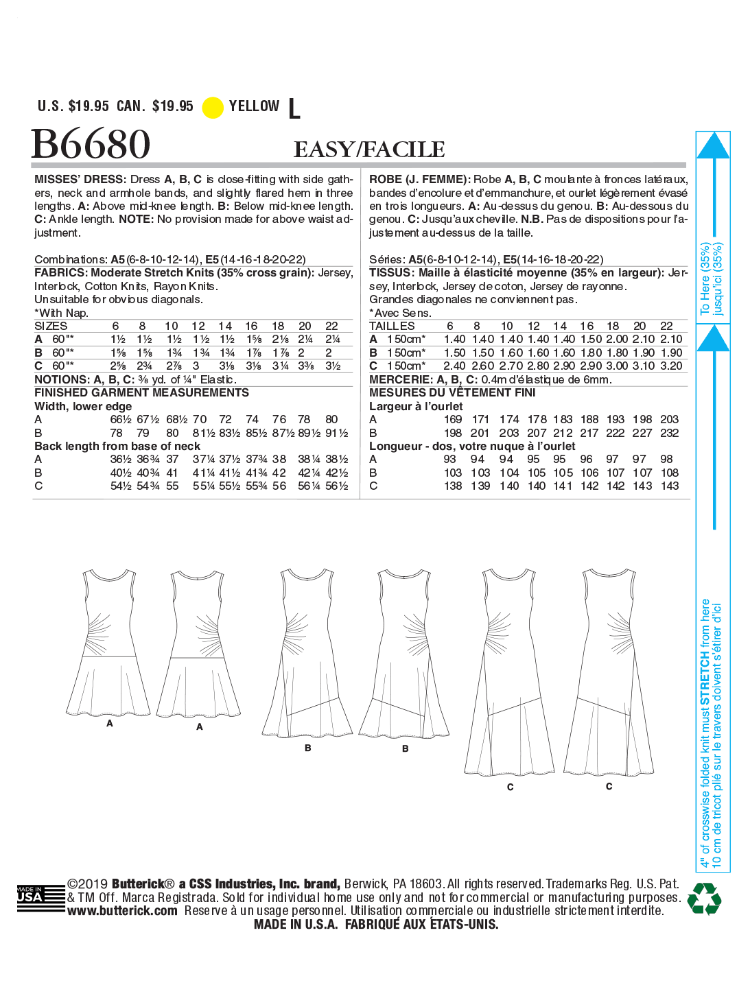 Butterick Dresses B6680