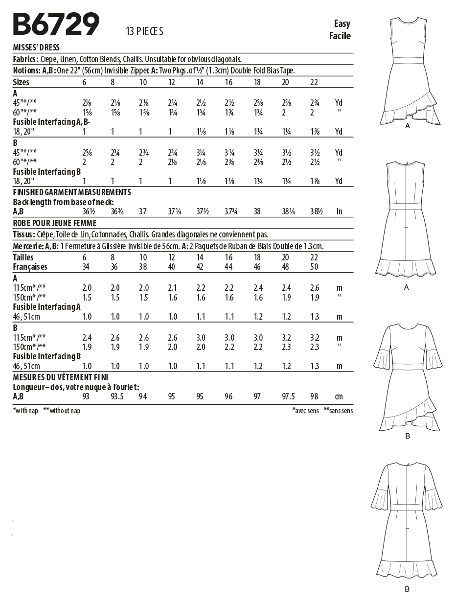 Butterick Dress B6729