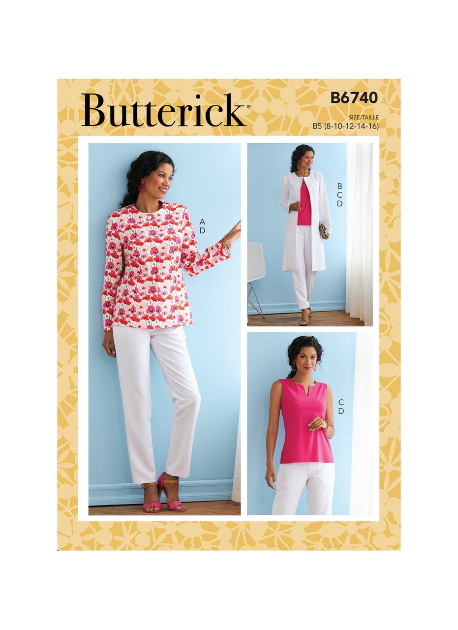 Butterick Jacket, Coat, Top, Trousers B6740