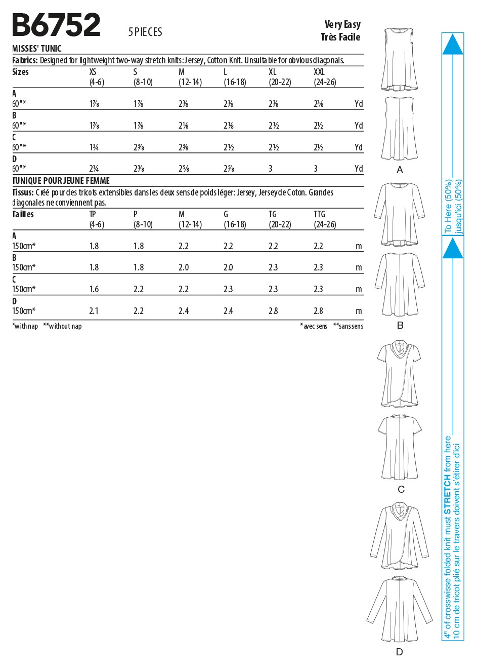 Butterick Tunics B6752