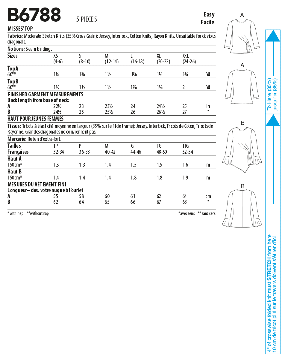 Butterick Tops B6788