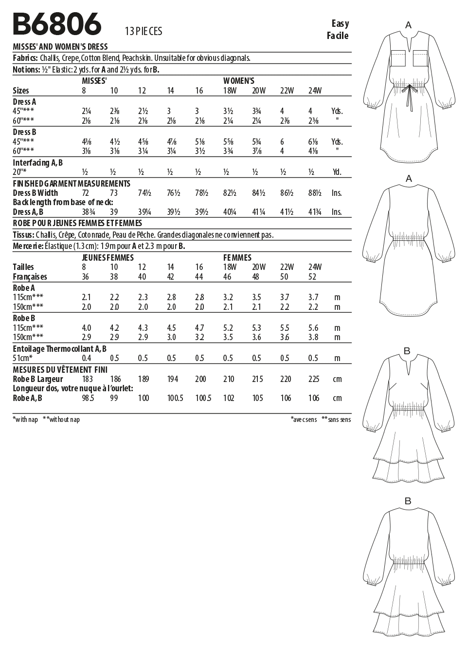 Butterick Dresses B6806