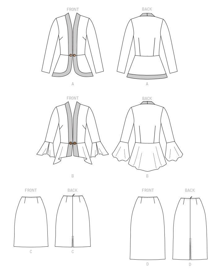 Butterick Jacket and Skirt B6821