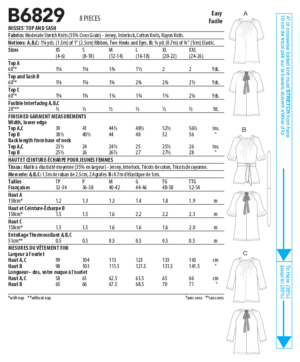 Butterick Tops B6829