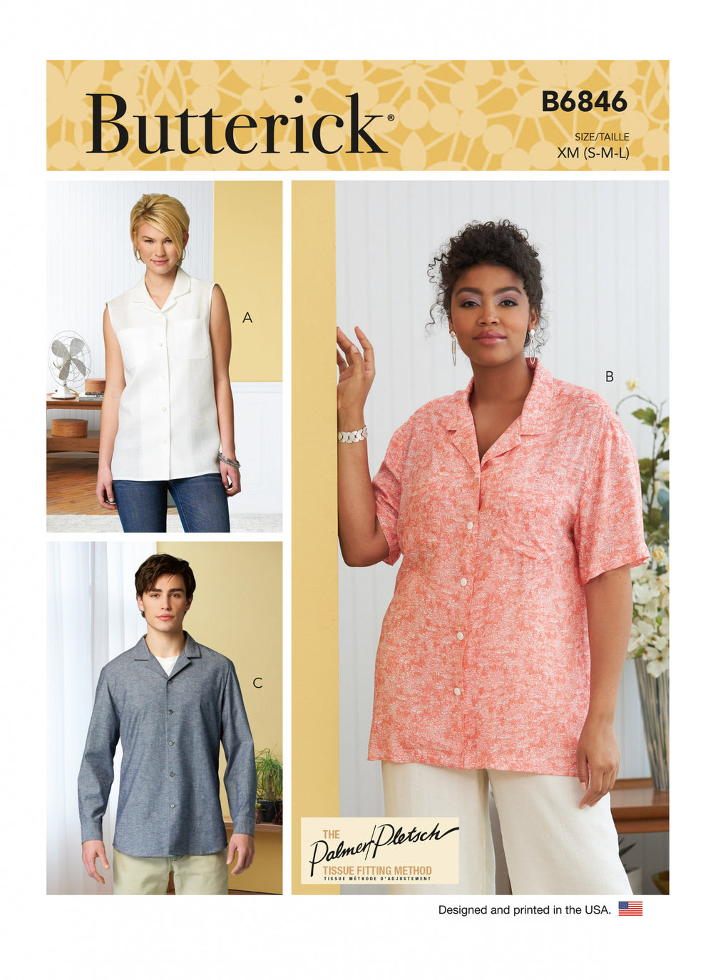 Butterick Unisex Shirts B6846