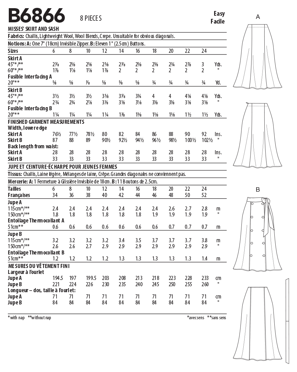 Butterick Skirt B6866