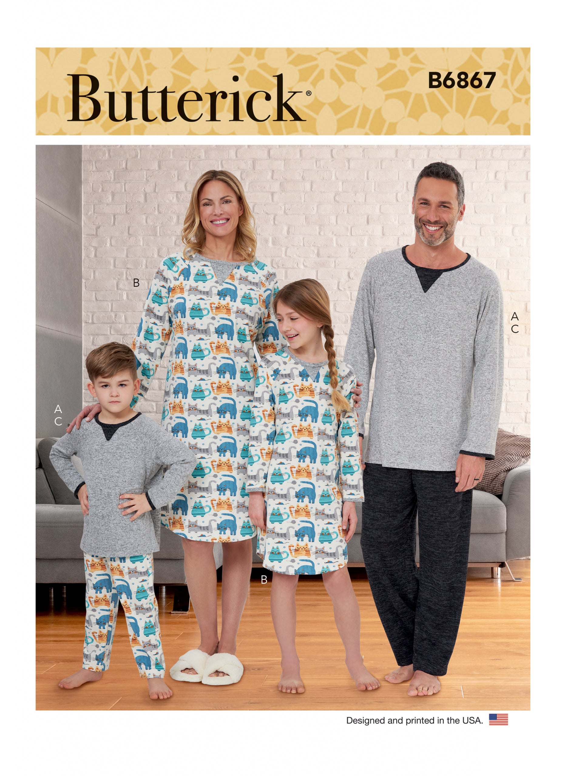 Butterick Unisex/Children/s Nightwear B6867