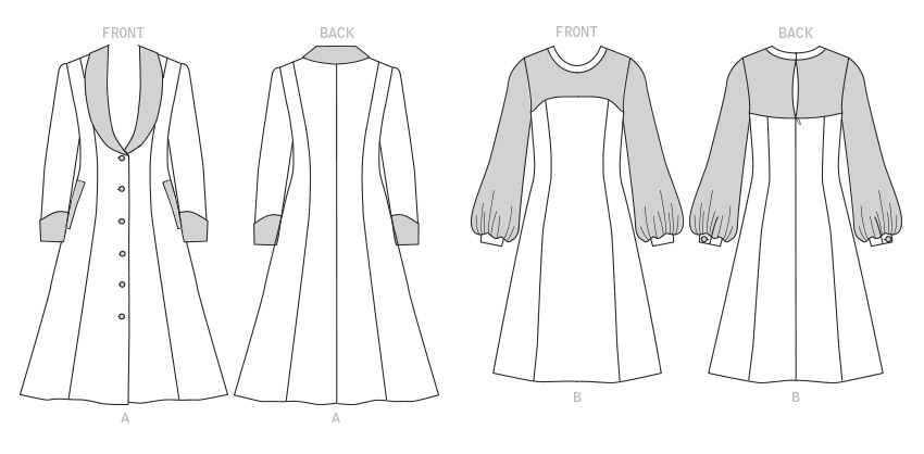 Butterick Dress and Coat B6868