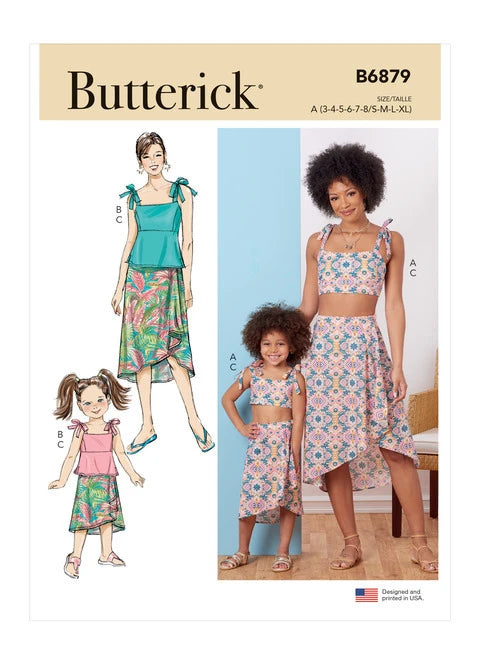Butterick Women's/Child Tops, Skirts B6879