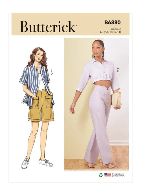 Butterick Shirts, Trousers and Shorts B6880