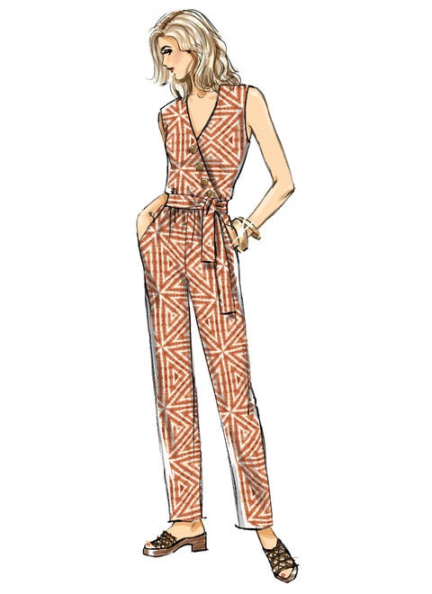 Butterick Jumpsuit, Sash and Belt B6881