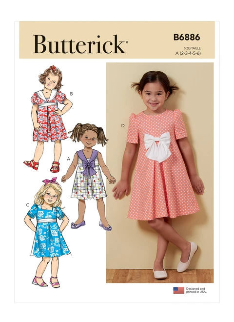 Butterick Children's Dresses B6886