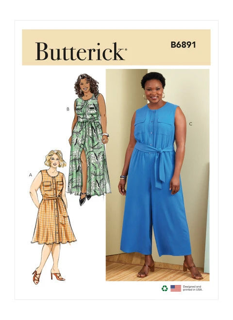 Butterick Dress, Jumpsuit and Sash B6891