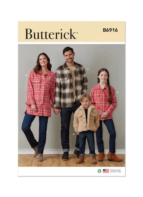 Butterick Child/Teen/Adult Jacket/Shackets B6916