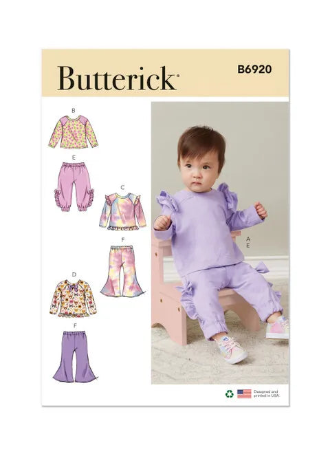 Butterick Baby Knit Top and Trouaers B6920