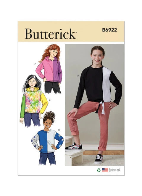 Butterick Child/Teen Knit Hoodie/Top B6922