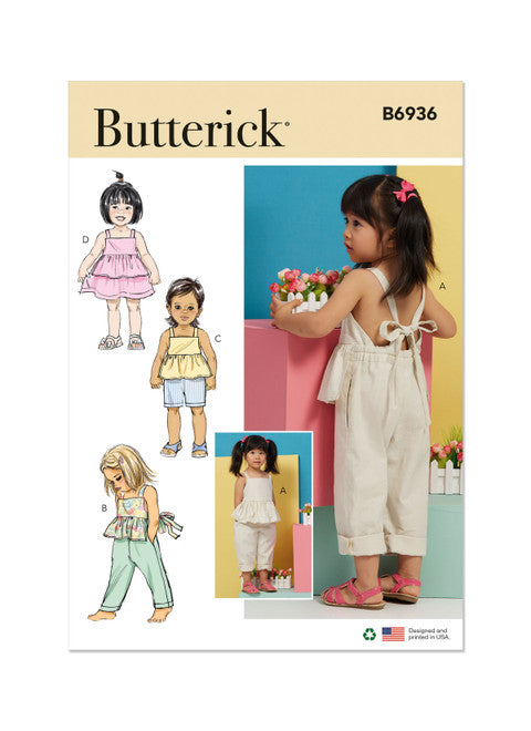 Butterick Baby/Child Overall & Dress B6936