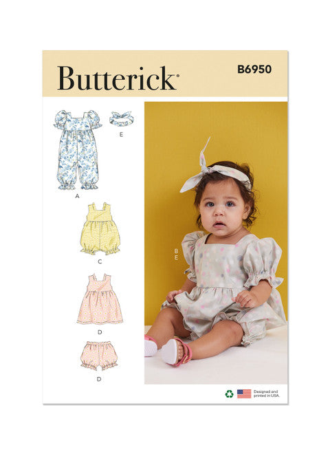 Butterick Baby Romper and Dress B6950